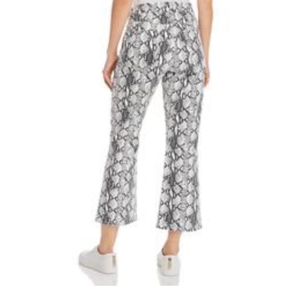 Frame Denim Womens Python Print Mid-Rise Cropped Jeans - Picture 2 of 10